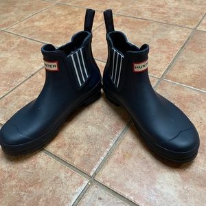 Hunter Original Chelsea Boots Navy Size 8